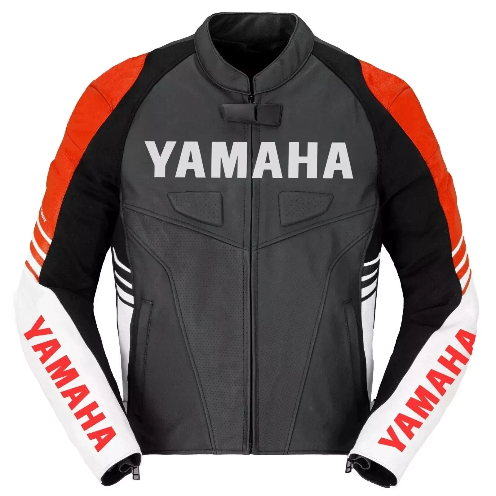 1 Yamaha Racing MotoGP Leather Jacket – Men’s Motorcycle Biker Jacket