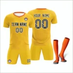 Men's Soccer Uniform Set Football Jersey Shirt Shorts Sports Kit