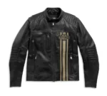 Men’s Harley-Davidson Triple Vent Passing Link II Black Leather Biker Jacket