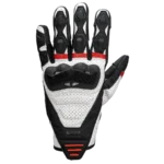 Rapid 1.0 Leather Motorcycle Gloves Black White Red – Protective Riding Gear