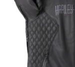 Women’s Willie G Skull Graphic Leather Riding Jacket – Stylish Biker Outerwear - Image 4