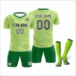 Men's Soccer Uniform Set Football Jersey Shirt Shorts Sports Kit - Image 2