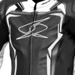 Spyke Assen Race 2.0 Full Leather Motorcycle Racing Suit Black White - Image 2