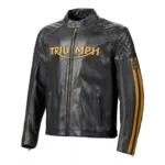 Triumph Motorcycle Racing Jacket – Men’s Real Cowhide Leather Biker Gear - Image 2