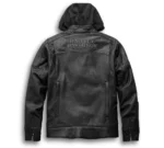 Men’s Swingarm 3-in-1 Genuine Leather Motorcycle Riding Jacket Black - Image 2