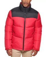 Men's Contrast Quilted Full-Zip Puffer Jacket