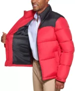 Men's Contrast Quilted Full-Zip Puffer Jacket - Image 4