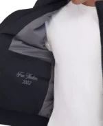 Men's Athletic Leather-Sleeve Puffer Jacket - Image 3