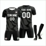 Men's Soccer Uniform Set Football Jersey Shirt Shorts Sports Kit - Image 3