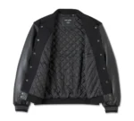 Men’s V-Twin Varsity Leather Jacket – Classic Biker Style Outerwear - Image 3