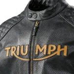Triumph Motorcycle Racing Jacket – Men’s Real Cowhide Leather Biker Gear - Image 4