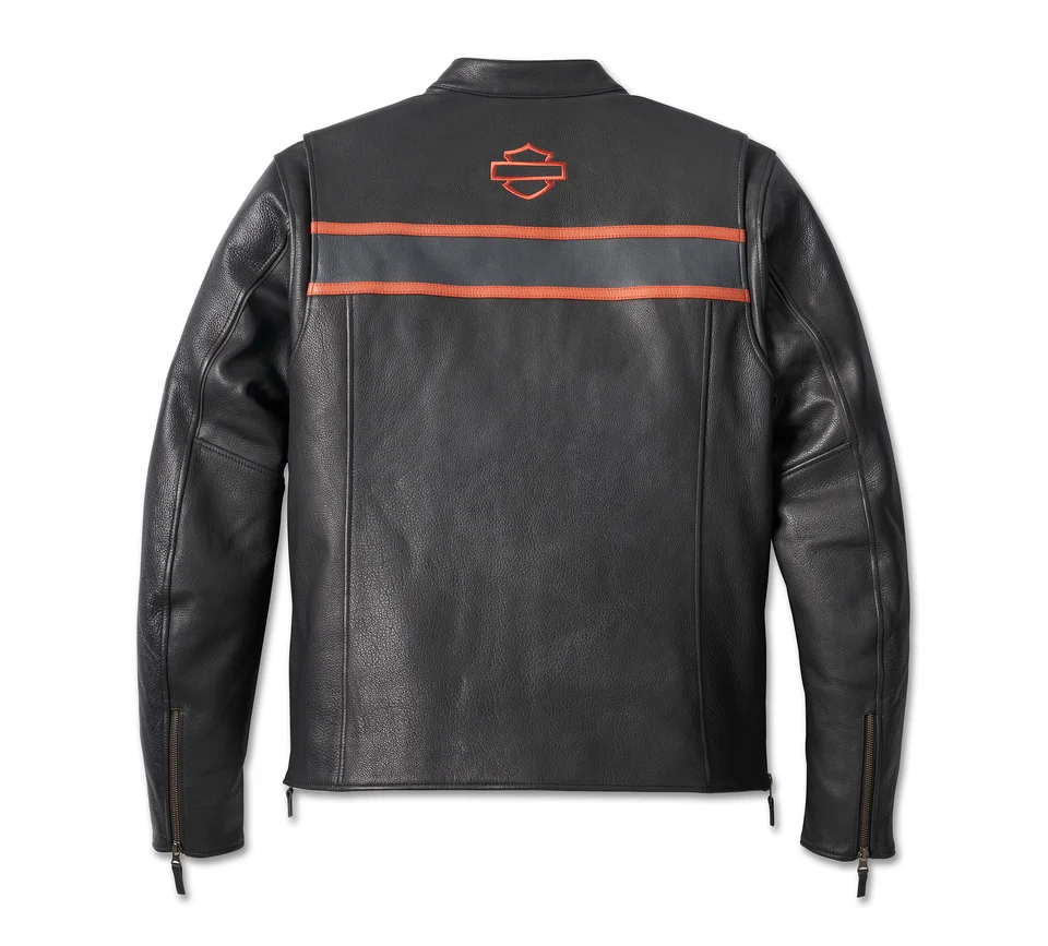 6 Men’s Victory Lane II Leather Jacket – Black Premium Biker Outerwear - Image 2