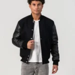Premium Wool and Leather Varsity Jacket