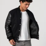 Premium Wool and Leather Varsity Jacket - Image 2