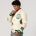 Boston Limited Edition Full-Grain Leather Varsity Jacket - Image 2