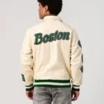 Boston Limited Edition Full-Grain Leather Varsity Jacket - Image 4