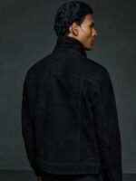 Black Suede Trucker Jacket - Image 2