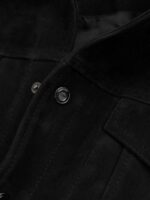 Black Suede Trucker Jacket - Image 5