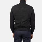 Eaton Raven Suede Bomber Jacket - Image 6
