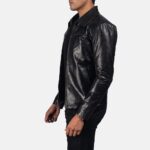 Enigmatic Black Leather Biker Jacket-Cruising Beyond Limits - Image 2