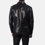 Enigmatic Black Leather Biker Jacket-Cruising Beyond Limits - Image 3