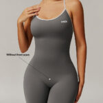 Women's One-Piece Open Back Yoga Flare Jumpsuit – Active Gym & Fitness Wear - Image 2