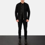 Charcoal Black Suede Moto Jacket - Image 6