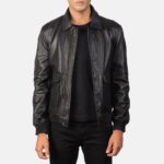 Coffmen Black Aviator Bomber Jacket