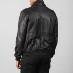 Coffmen Black Aviator Bomber Jacket - Image 4
