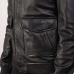 Coffmen Black Aviator Bomber Jacket - Image 3