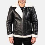 Francis Black & White Aviator Bomber Jacket