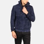 Kenton Denim Blue Suede Jacket - Image 6