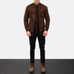 Sven Cocoa Suede Bomber - Image 5