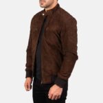 Sven Cocoa Suede Bomber - Image 2
