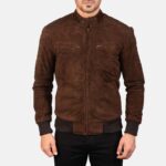 Sven Cocoa Suede Bomber - Image 4
