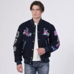 Tokyo-Style Vibrant Blue Varsity Jacket