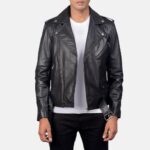 Allaric Lane Noir Leather Biker Jacket-Bike More, Worry Less