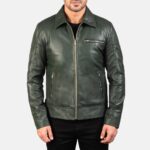 Lavender Emerald Leather Biker Jacket-Bike, Bond, Belong