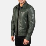 Lavender Emerald Leather Biker Jacket-Bike, Bond, Belong - Image 2