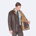 Classic Brown Eugene Shearling Jacket - Image 4
