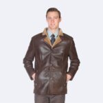 Classic Brown Eugene Shearling Jacket - Image 2