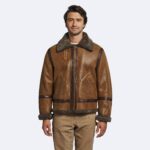 Winfield Rugged Shearling Coat - Image 3