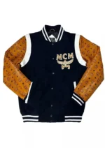 Men’s Varsity Jacket – Custom Letterman with Real Leather Printed Sleeves