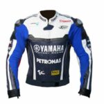 Men's Yamaha Racing Leather Motorcycle Jacket Motorbike Riding Gear