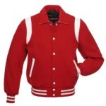 New Men’s Varsity Wool Letterman Jacket with Genuine Leather Sleeves