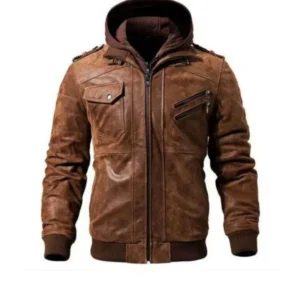 Men’s Brown Hooded Jacket – Casual, Warm & Stylish Outerwear
