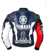 Men's Yamaha Racing Leather Motorcycle Jacket Motorbike Riding Gear - Image 2