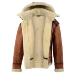 Men’s B-3 RAF Aviator Bomber Jacket – Real Shearling Leather Flight Coat - Image 2