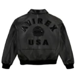 Avirex Icon Black Bomber Jacket – Luxury Lamb Leather Men’s - Image 2