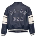 Men’s Avirex Limited Edition Bronx Varsity Blue Leather Jacket – Premium Leather - Image 2